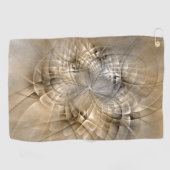 Earth Tones Abstract Modern Fractal Art Texture Golfhanddoek (Horizontaal)