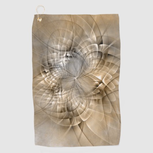 Earth Tones Abstract Modern Fractal Art Texture Golfhanddoek (Voorkant)
