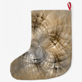 Earth Tones Abstract Modern Fractal Art Texture Grote Kerstsok (Achterkant)