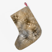 Earth Tones Abstract Modern Fractal Art Texture Grote Kerstsok (Achterkant (Hangend))