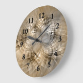 Earth Tones Abstract Modern Fractal Art Texture Grote Klok (Hoek)