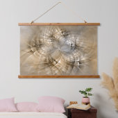 Earth Tones Abstract Modern Fractal Art Texture Hangend Wandkleed (Slaapkamer)