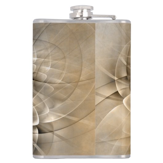 Earth Tones Abstract Modern Fractal Art Texture Heupfles (Achterkant)