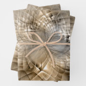 Earth Tones Abstract Modern Fractal Art Texture Inpakpapier Vel (In situ)