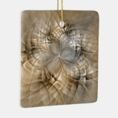 Earth Tones Abstract Modern Fractal Art Texture Keramisch Ornament (Rechts)