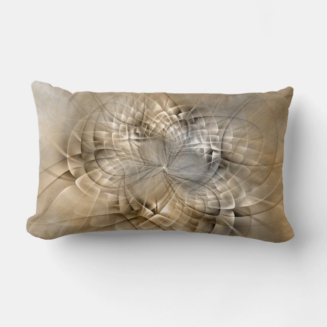 Earth Tones Abstract Modern Fractal Art Texture Kussen (Voorkant)