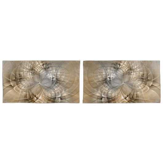 Earth Tones Abstract Modern Fractal Art Texture Kussensloop (Voorkant-Set)