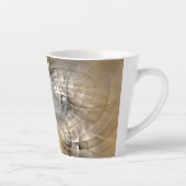Earth Tones Abstract Modern Fractal Art Texture Latte Mok (Rechts)
