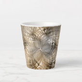 Earth Tones Abstract Modern Fractal Art Texture Latte Mok (Voorkant)