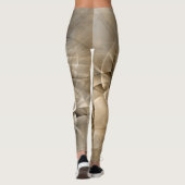 Earth Tones Abstract Modern Fractal Art Texture Leggings (Achterkant)