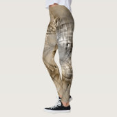 Earth Tones Abstract Modern Fractal Art Texture Leggings (Links)
