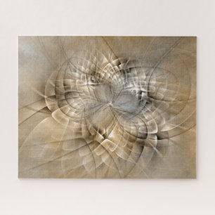 Earth Tones Abstract Modern Fractal Art Texture Legpuzzel