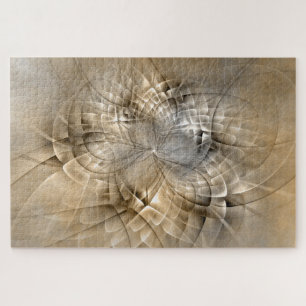 Earth Tones Abstract Modern Fractal Art Texture Legpuzzel