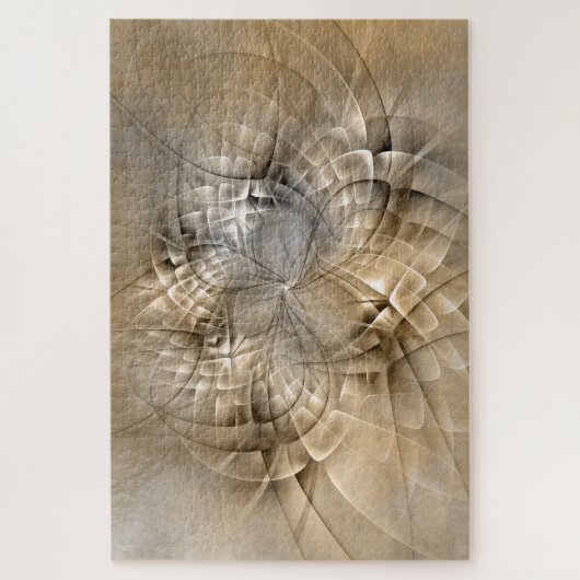 Earth Tones Abstract Modern Fractal Art Texture Legpuzzel (Verticaal)