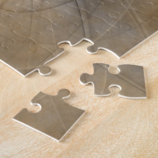 Earth Tones Abstract Modern Fractal Art Texture Legpuzzel (Zijkant)