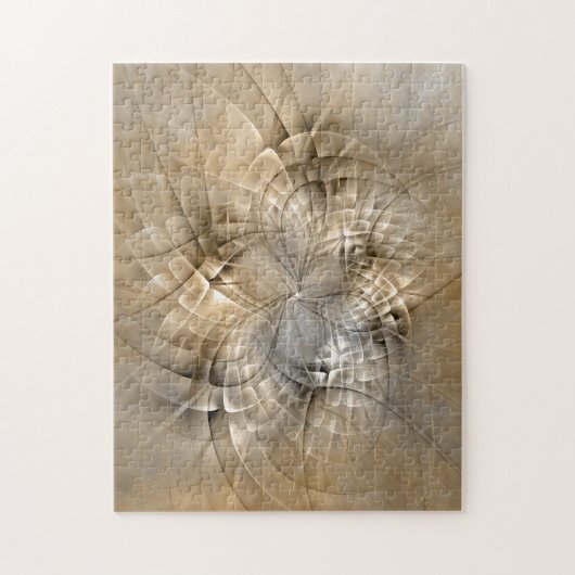Earth Tones Abstract Modern Fractal Art Texture Legpuzzel (Verticaal)