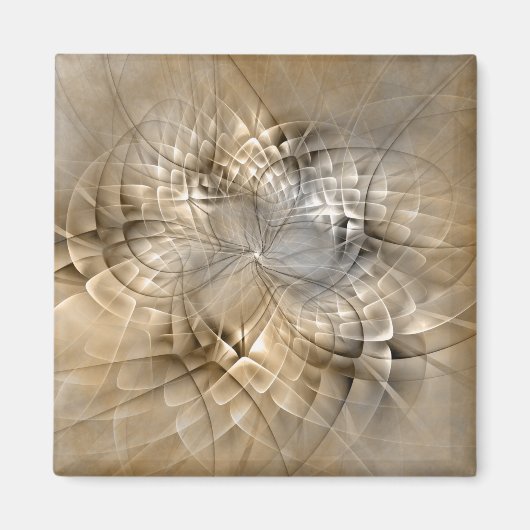 Earth Tones Abstract Modern Fractal Art Texture Magneet (Voorkant)