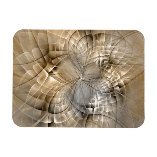 Earth Tones Abstract Modern Fractal Art Texture Magneet (Horizontaal)