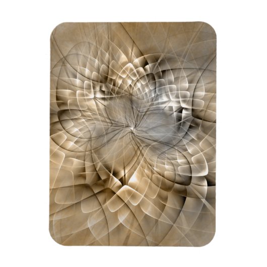 Earth Tones Abstract Modern Fractal Art Texture Magneet (Verticaal)