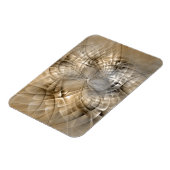 Earth Tones Abstract Modern Fractal Art Texture Magneet (Linkerzijde)