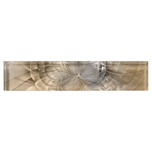 Earth Tones Abstract Modern Fractal Art Texture Naambordje (Voorkant)