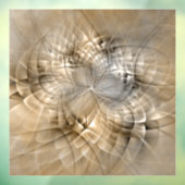 Earth Tones Abstract Modern Fractal Art Texture Raamsticker (Vel 3)