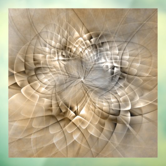 Earth Tones Abstract Modern Fractal Art Texture Raamsticker (Vel 3)