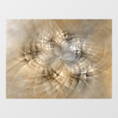 Earth Tones Abstract Modern Fractal Art Texture Raamsticker (Vel)