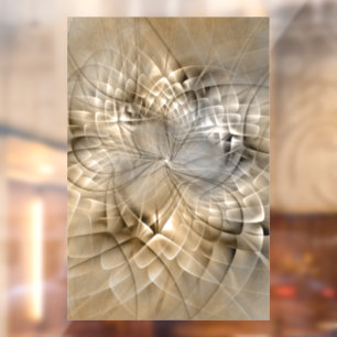 Earth Tones Abstract Modern Fractal Art Texture Raamsticker