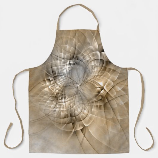 Earth Tones Abstract Modern Fractal Art Texture Schort (Voorkant)