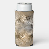 Earth Tones Abstract Modern Fractal Art Texture Seltzer Blikjeskoeler (Seltzer Achterkant)