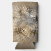 Earth Tones Abstract Modern Fractal Art Texture Seltzer Blikjeskoeler (Achterkant)