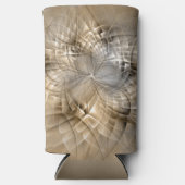 Earth Tones Abstract Modern Fractal Art Texture Seltzer Blikjeskoeler (Voorkant)