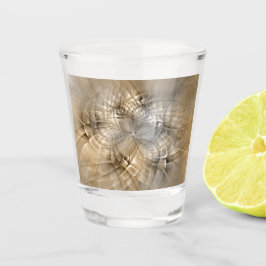 Earth Tones Abstract Modern Fractal Art Texture Shot Glas