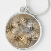 Earth Tones Abstract Modern Fractal Art Texture Sleutelhanger (Voorkant)