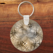 Earth Tones Abstract Modern Fractal Art Texture Sleutelhanger (Voorkant)