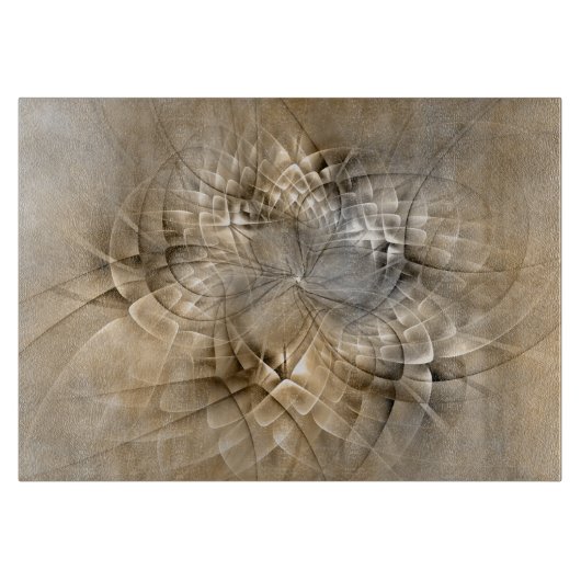Earth Tones Abstract Modern Fractal Art Texture Snijplank (Voorkant)