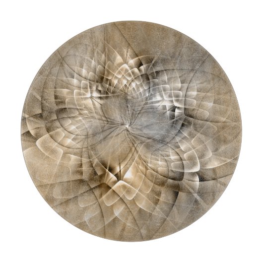 Earth Tones Abstract Modern Fractal Art Texture Snijplank (Voorkant)