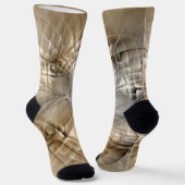 Earth Tones Abstract Modern Fractal Art Texture Sokken (Gebogen)