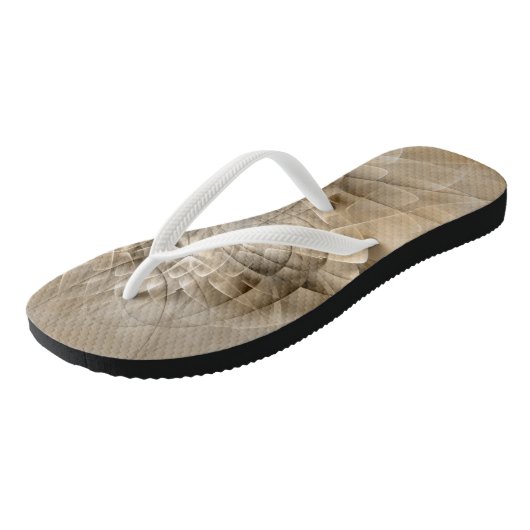 Earth Tones Abstract Modern Fractal Art Texture Teenslippers (Schuin)