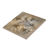 Earth Tones Abstract Modern Fractal Art Texture Tegeltje (Zijkant)