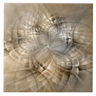 Earth Tones Abstract Modern Fractal Art Texture Tegeltje