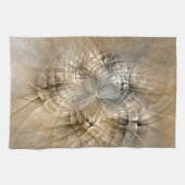 Earth Tones Abstract Modern Fractal Art Texture Theedoek (Horizontaal)