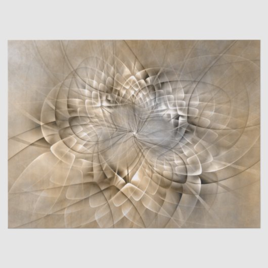 Earth Tones Abstract Modern Fractal Art Texture Tissuepapier (Voorkant)