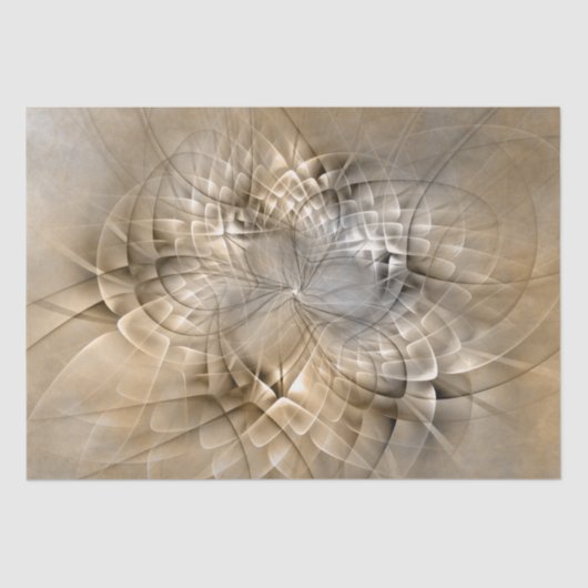 Earth Tones Abstract Modern Fractal Art Texture Tissuepapier (Voorkant)