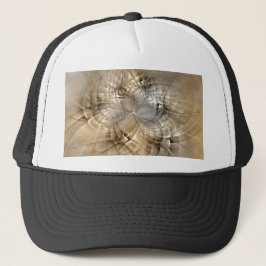 Earth Tones Abstract Modern Fractal Art Texture Trucker Pet