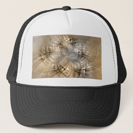 Earth Tones Abstract Modern Fractal Art Texture Trucker Pet (Voorkant)