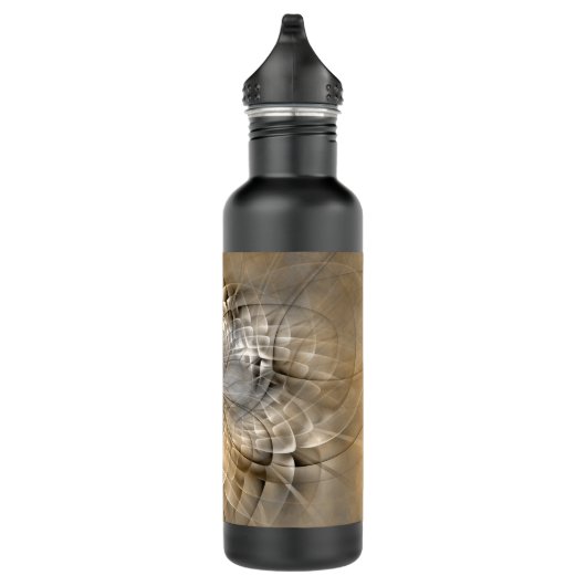 Earth Tones Abstract Modern Fractal Art Texture Waterfles (Rechts)