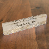 Earth Tones Abstracte moderne fractal textuur tite Naambordje (Zijkant)