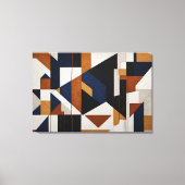 Earth Tones and Blue Canvas Afdruk (Voorkant)